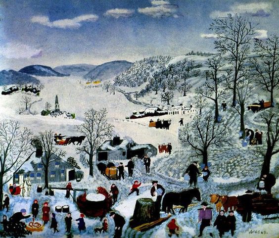 A painting by Grandma Moses
